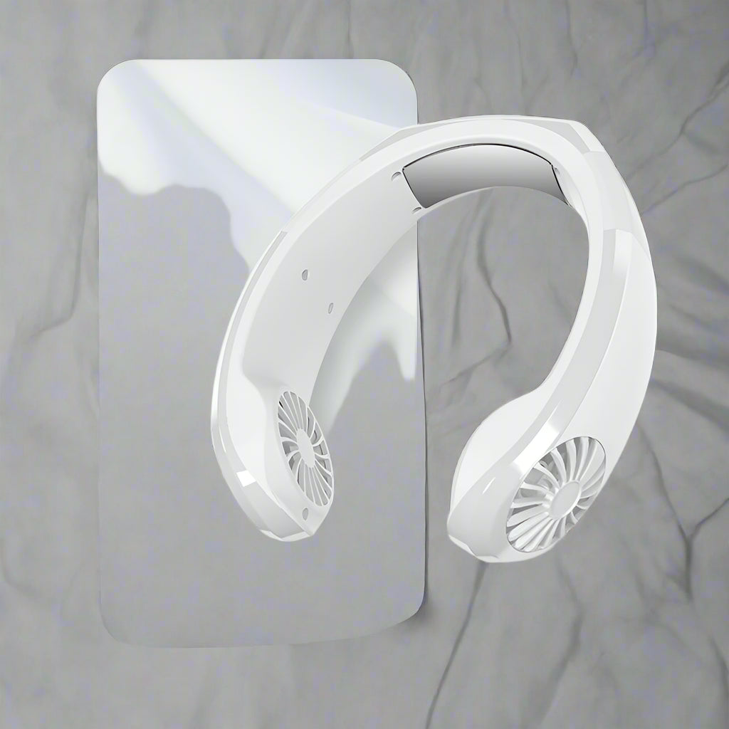White wireless earbud on a white background